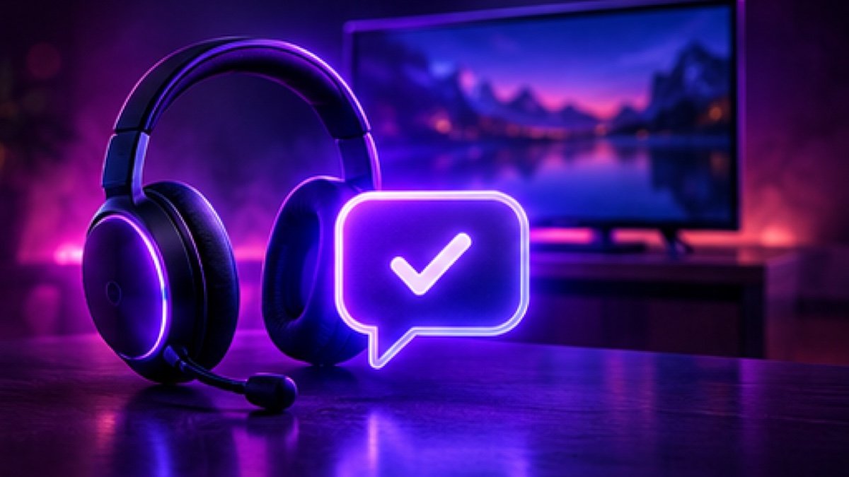 Headset und Chat-Symbol vor dem Fernseher – IPTV Support